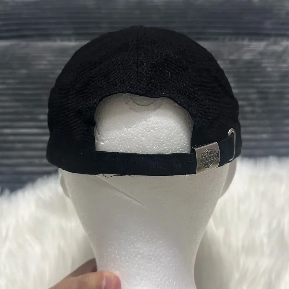 Harley-Davidson Black Cap with Teal and Silver Wing Graphics